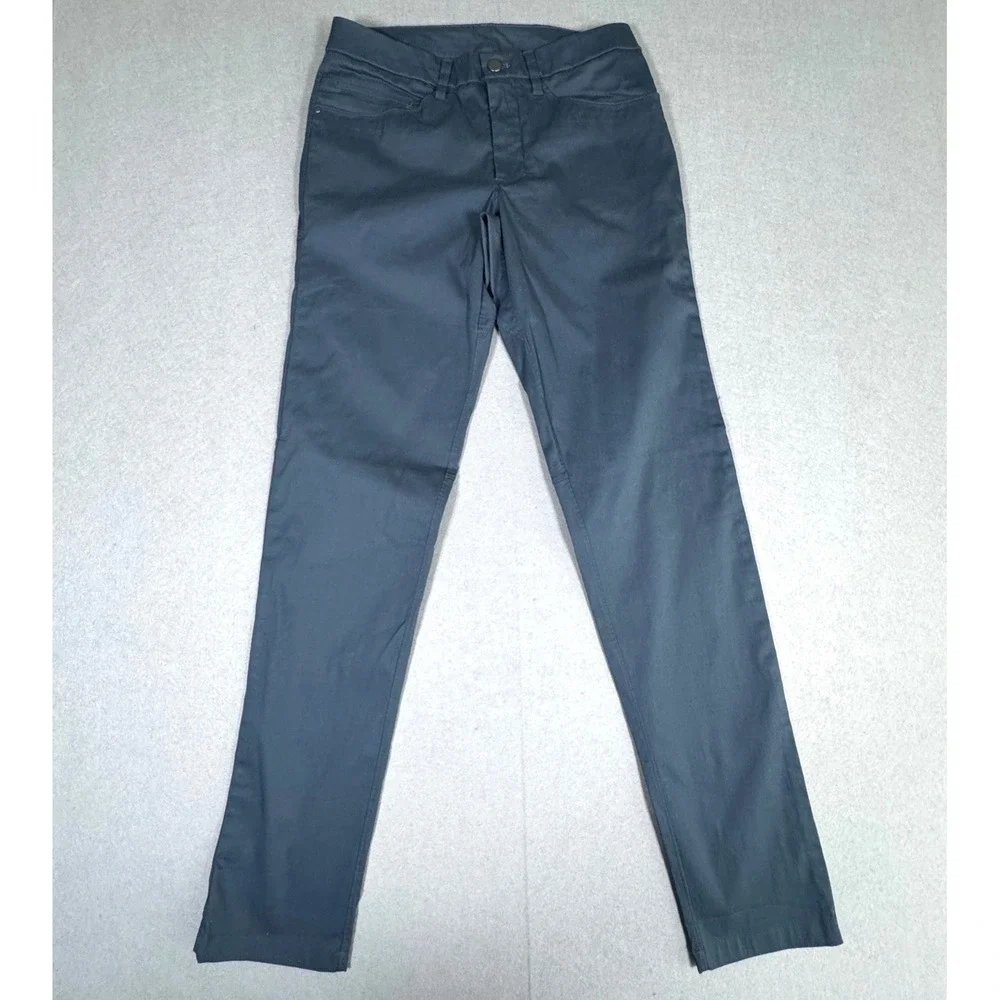 Lululemon ABC Slim Swift Pants Men 28 Navy Blue Cotton Nylon Stretch Chino 28x32